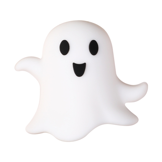 silicone 3d halloween silicone beads white ghost