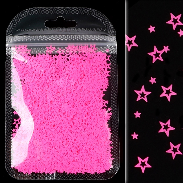 pet fluorescent hollow star sequin packaging filling material