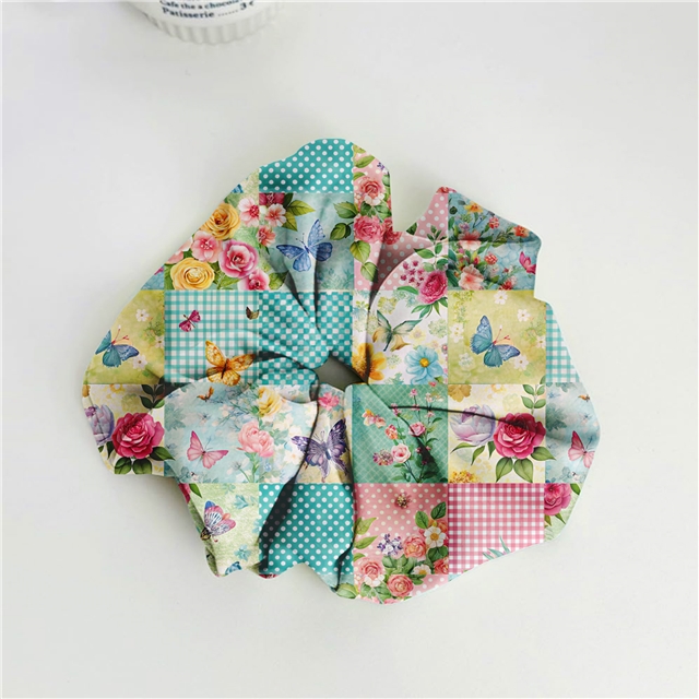 polyester cotton checkered flower series polyester cotton fabric set (10 pcs/set) polyester cotton fabric,50*45cm(19.7*17.7