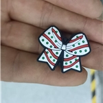 christmas bow silicone beads