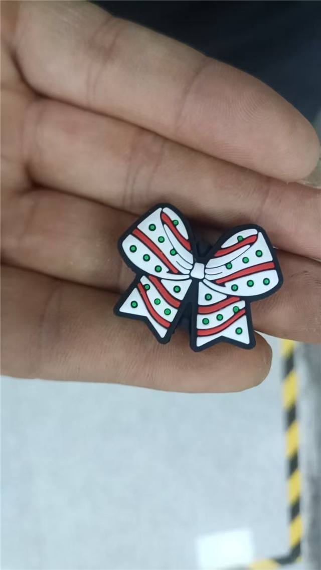 silicone christmas bow silicone beads