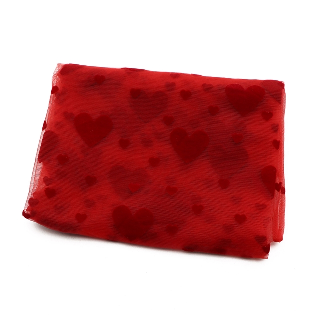 velvet heart mesh fabric