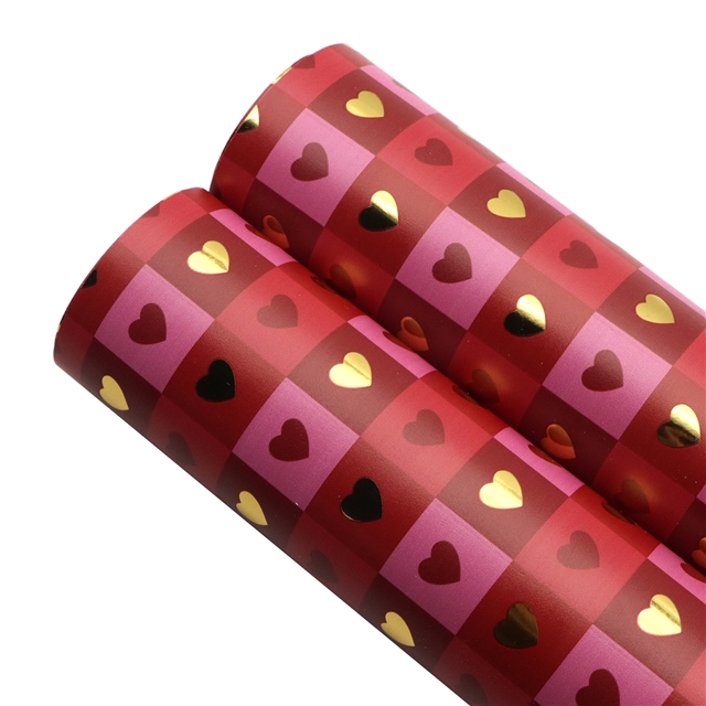 self printed gold foil faux leather fabric