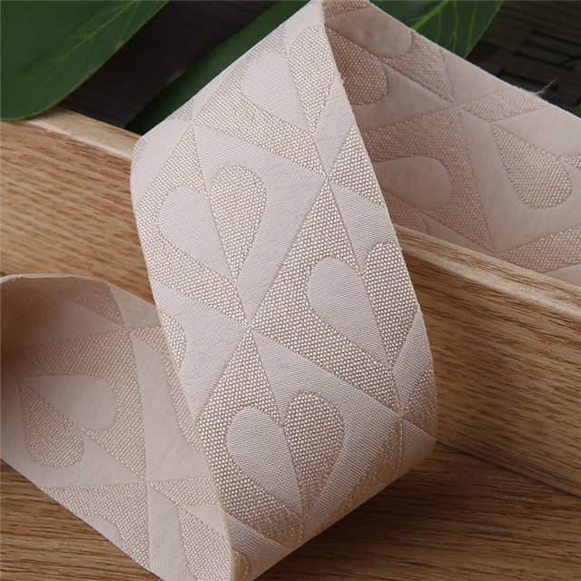 polyester pattern heart jacquard checkered woven tape
