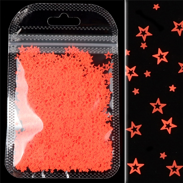 pet fluorescent hollow star sequin packaging filling material