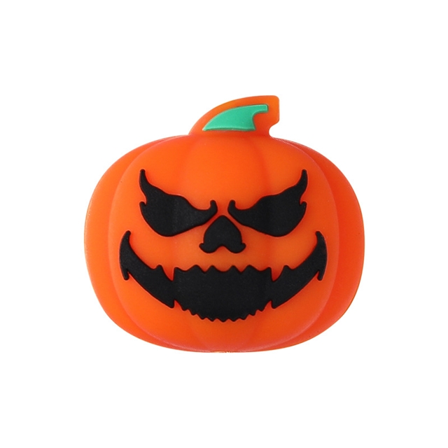 silicone 3d halloween silicone beads ghostface pumpkin
