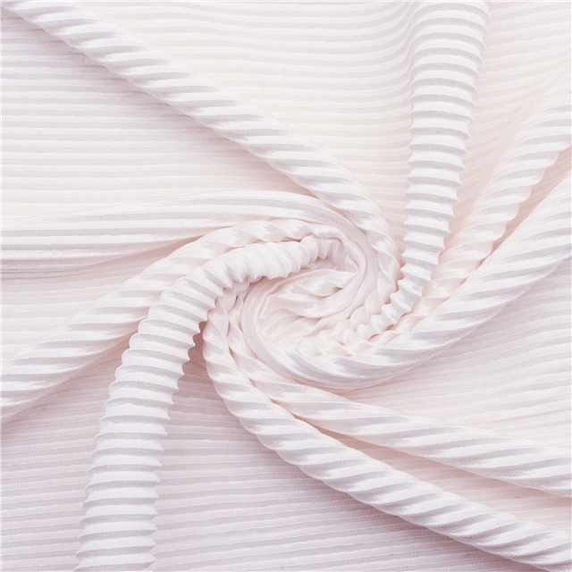 2 ways plain pleated knit fabric
