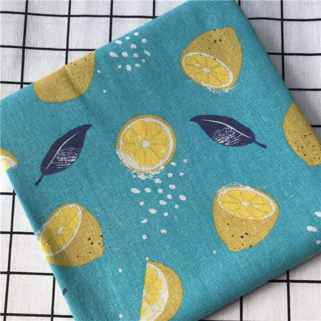 fresh printed polyester cotton spun linen fabric