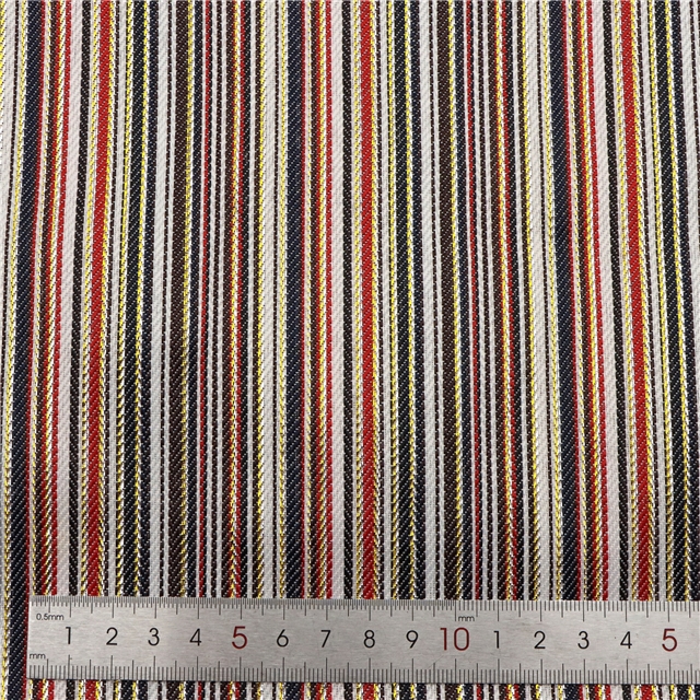metallic embroidery threads rainbow color striped yarn dyed fabric 