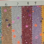 chunky glitter star sequins faux leather