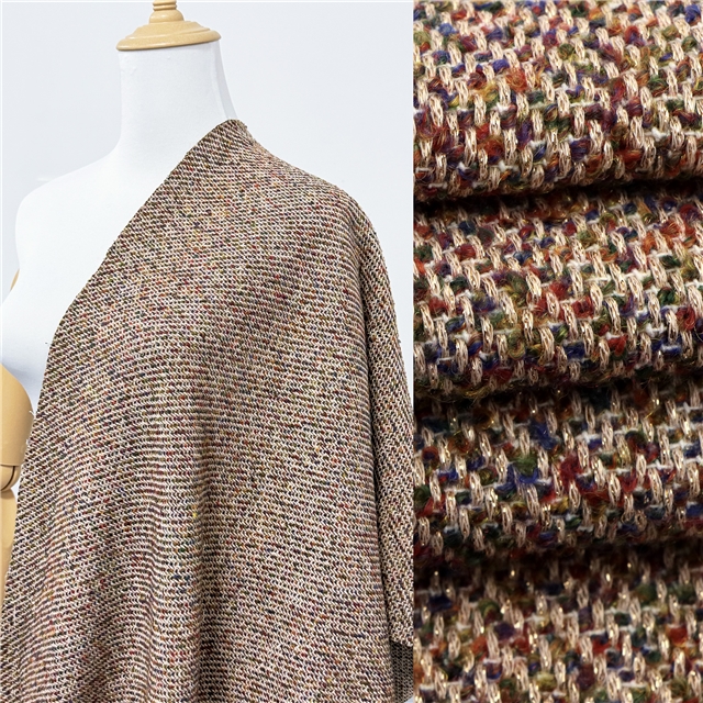 golden thread woolen woven small fragrant fabric