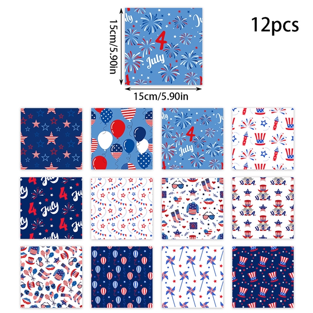 American Independence Day gift wrapping paper set