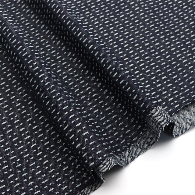 65% cotton 20% viscose 15% synthetic fiber plain woven jacquard denim fabric（without denim washing）