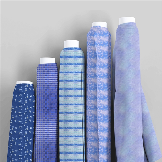 polyester cotton geometric starry sky series polyester cotton fabric set (5 pcs/set)
