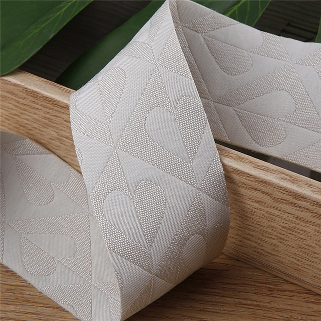 polyester pattern heart jacquard checkered woven tape