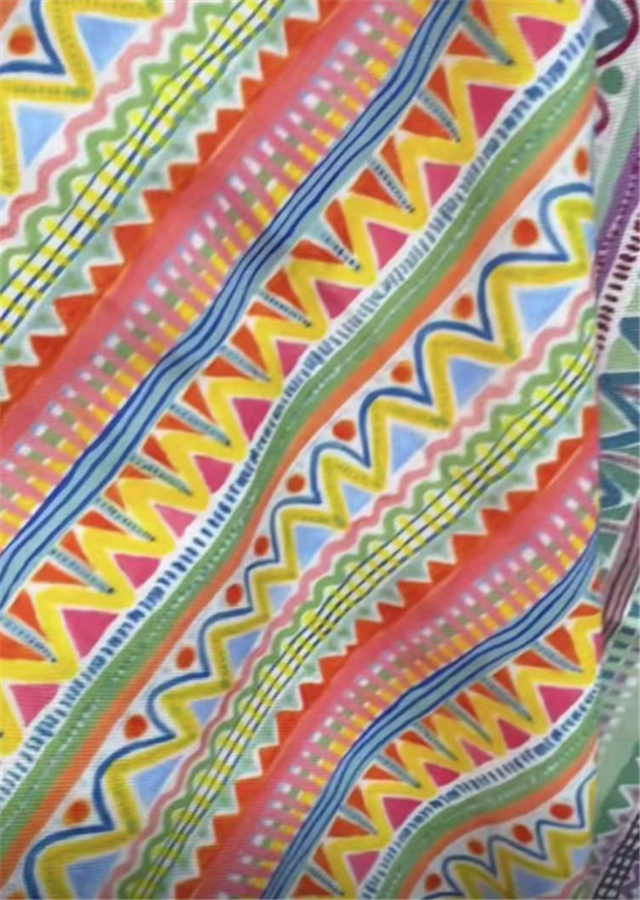 100% cotton 21 cotton twill digital printed geometric ethnic style fabric