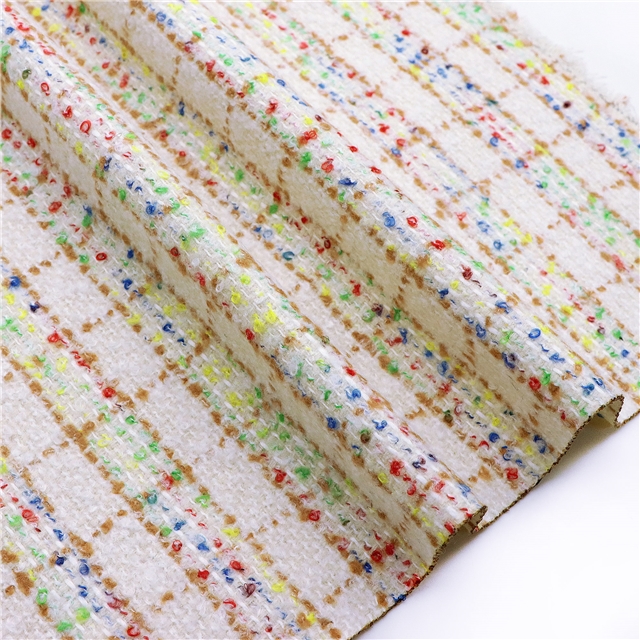 woolen woolen plaid small fragrance fabric