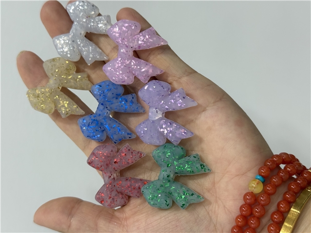 silicone three-dimensional sequins bow silicone bead