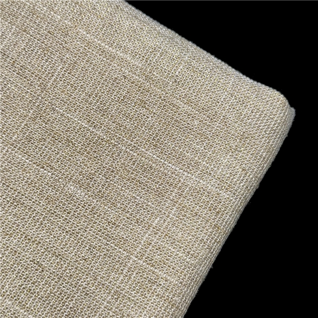gold thread weaving linen fabric