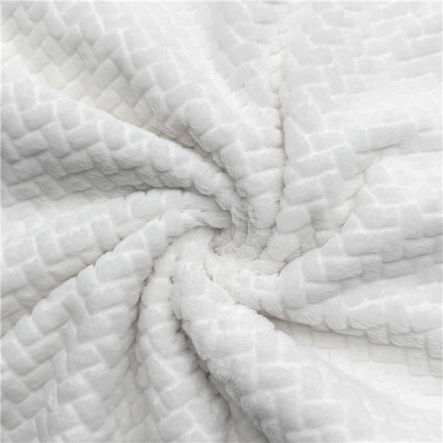 plain embossed checkered woven velvet fabric