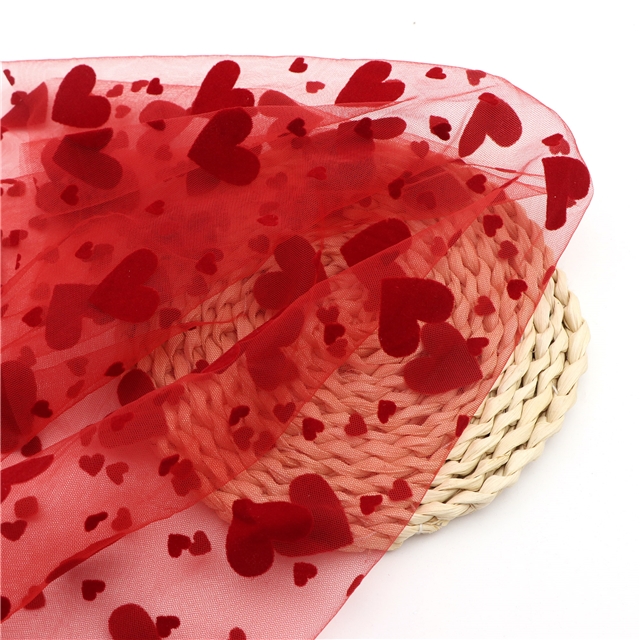 velvet heart mesh fabric
