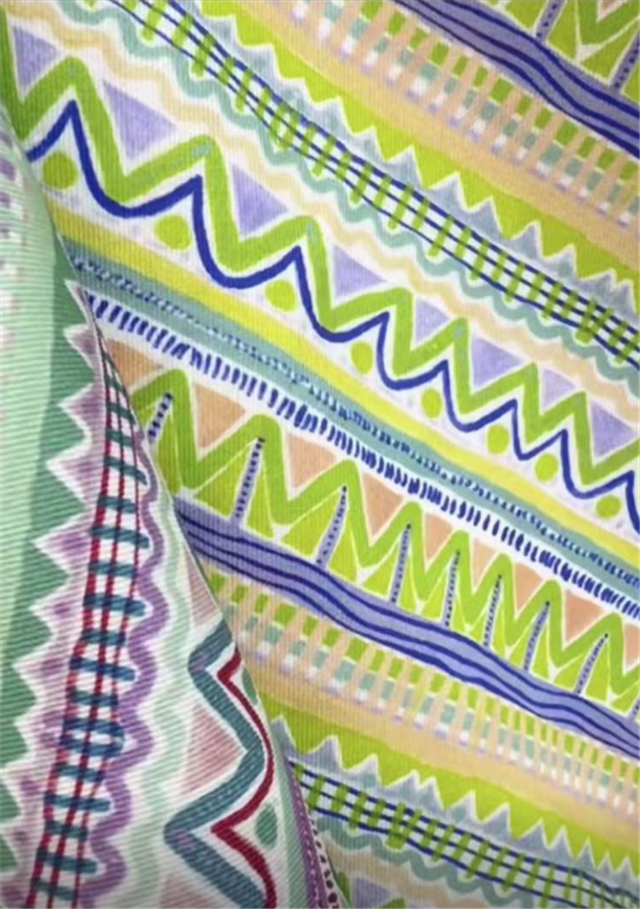 100% cotton 21 cotton twill digital printed geometric ethnic style fabric