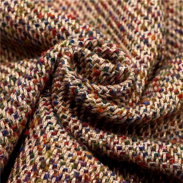 golden thread woolen woven small fragrant fabric