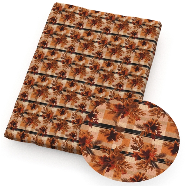 polyester cotton plaid flower series polyester cotton fabric set (10 pcs/set) polyester cotton fabric,50*45cm(19.7*17.7