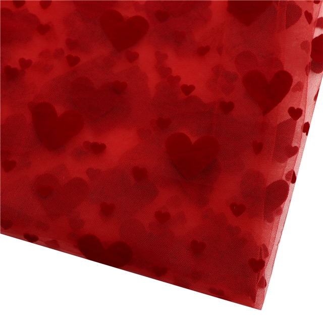 velvet heart mesh fabric