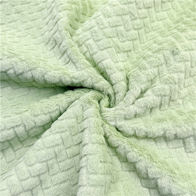 plain embossed checkered woven velvet fabric