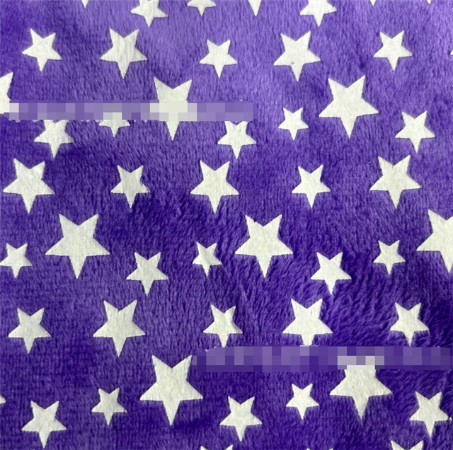 crystal ultra soft Glow In The Dark Velvet Fabric