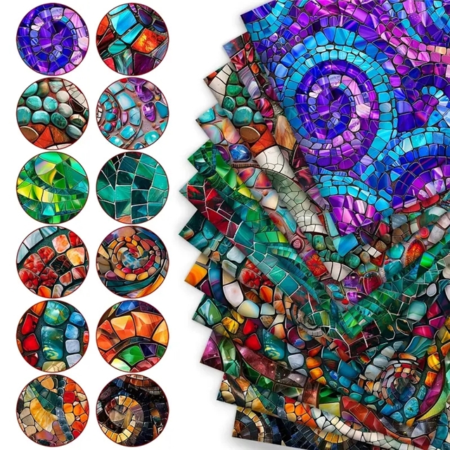 polyester cotton colorful swirls stone pattern series polyester cotton fabric set (12 pcs/set) polyester cotton fabric,50*45cm(19.7*17.7