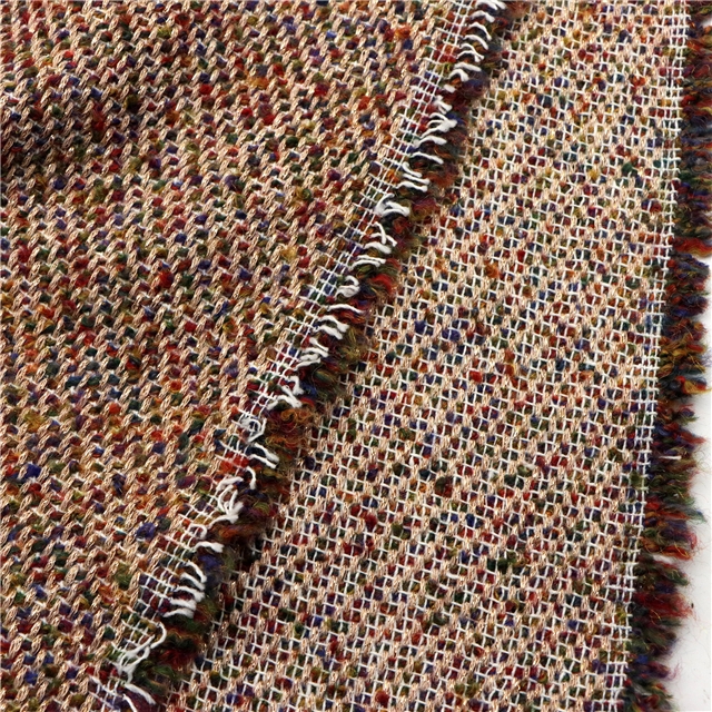 golden thread woolen woven small fragrant fabric