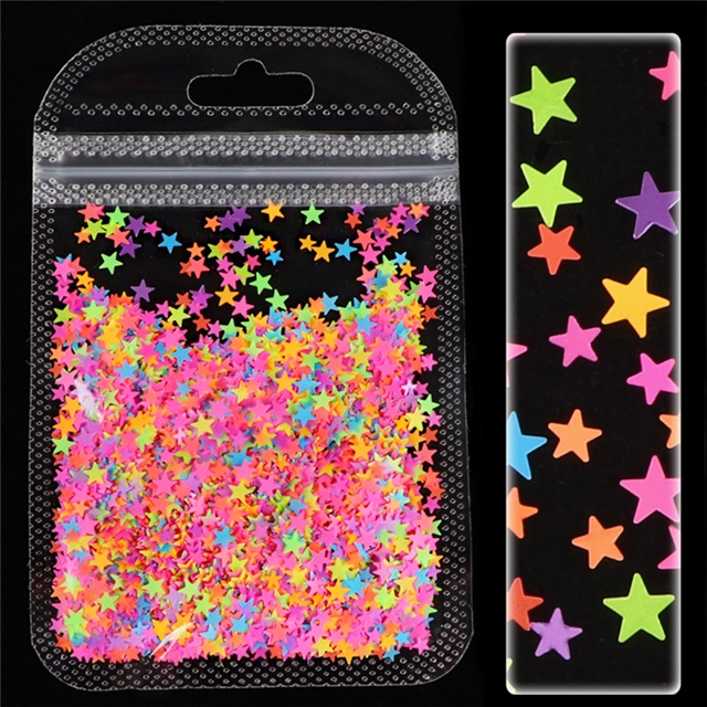 pet fluorescent star sequin packaging filling material