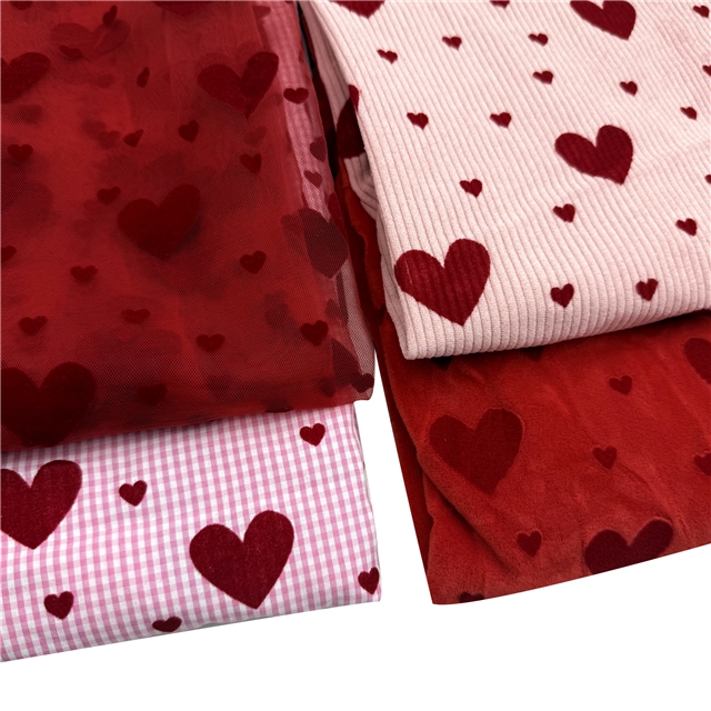 velvet heart mesh fabric