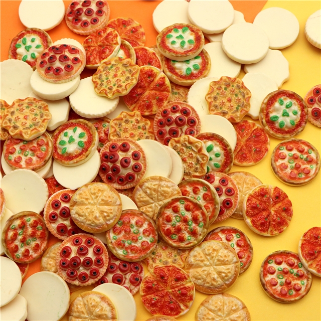 cute pizza 3d resin accessories