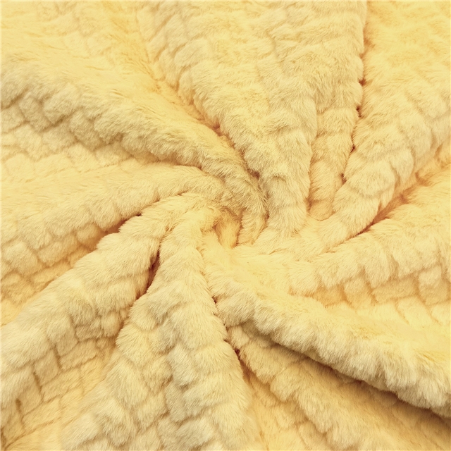 plain embossed checkered woven velvet fabric