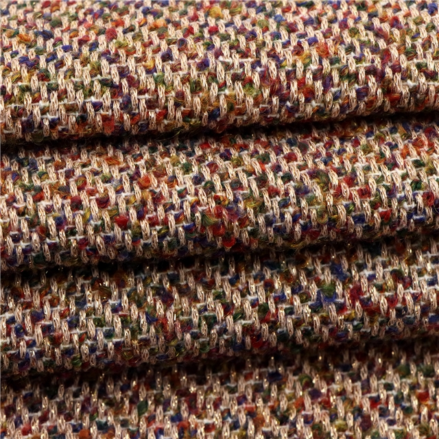 golden thread woolen woven small fragrant fabric