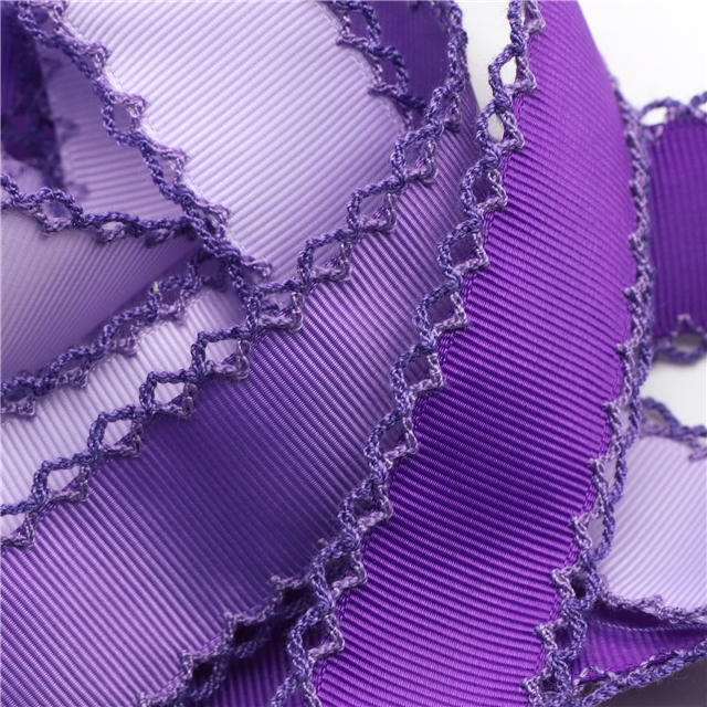 grosgrain purple series grosgrain double layer two-color hook ribbon