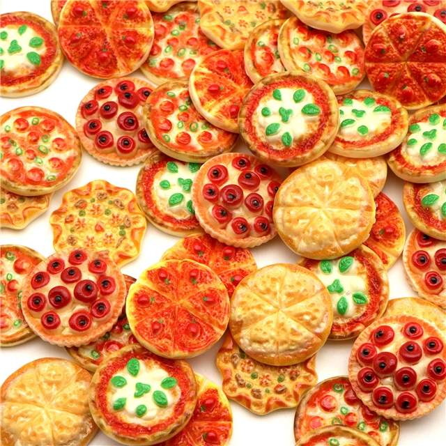 cute pizza 3d resin accessories