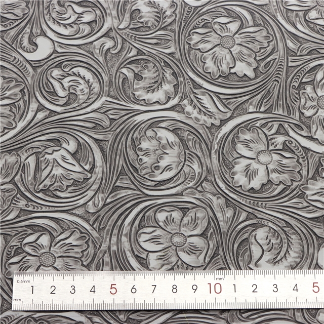 synthetic leather matte bump texture flower  faux leather