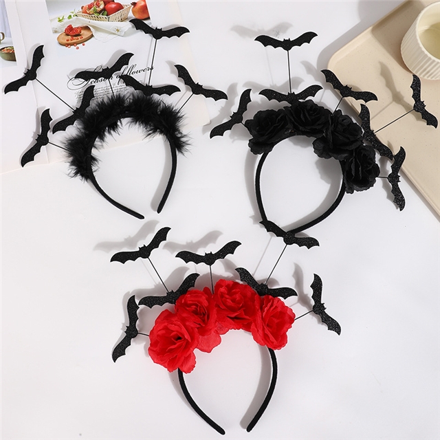 fabric halloween pumpkin spider bat funny headband