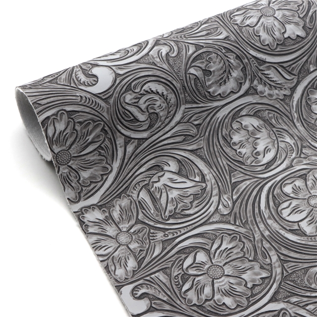 synthetic leather matte bump texture flower  faux leather