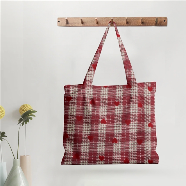 velvet heart plaid polyester yarn dyed fabric
