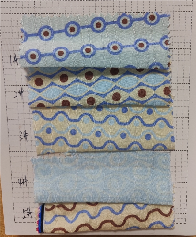 wave wrinkled geometric pattern polyester fabric
