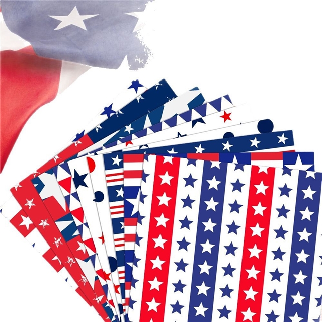 American Independence Day gift wrapping paper set