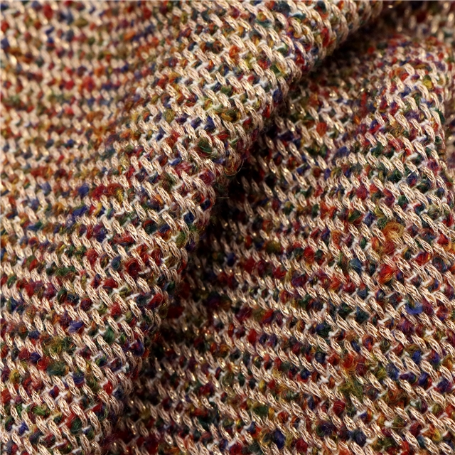 golden thread woolen woven small fragrant fabric