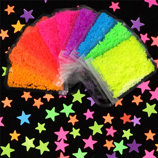 pet fluorescent star sequin packaging filling material