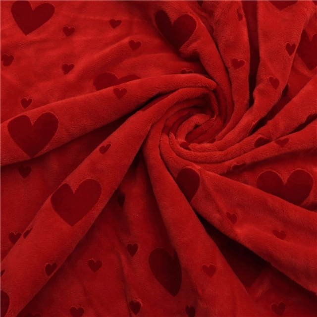 velvet heart velvet fabric red,50*170cm(19.7*66.9