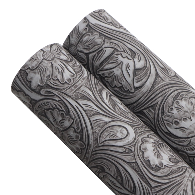 synthetic leather matte bump texture flower  faux leather